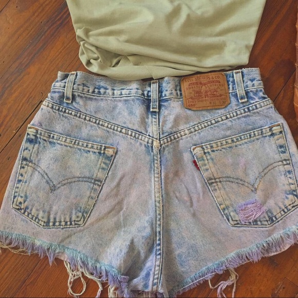 Levi’s denim shorts high rise, cutoff - Picture 4 of 8